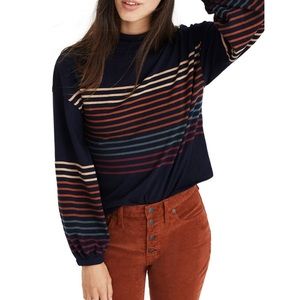 Madewell Bubble Sleeve Mock Neck Sweater